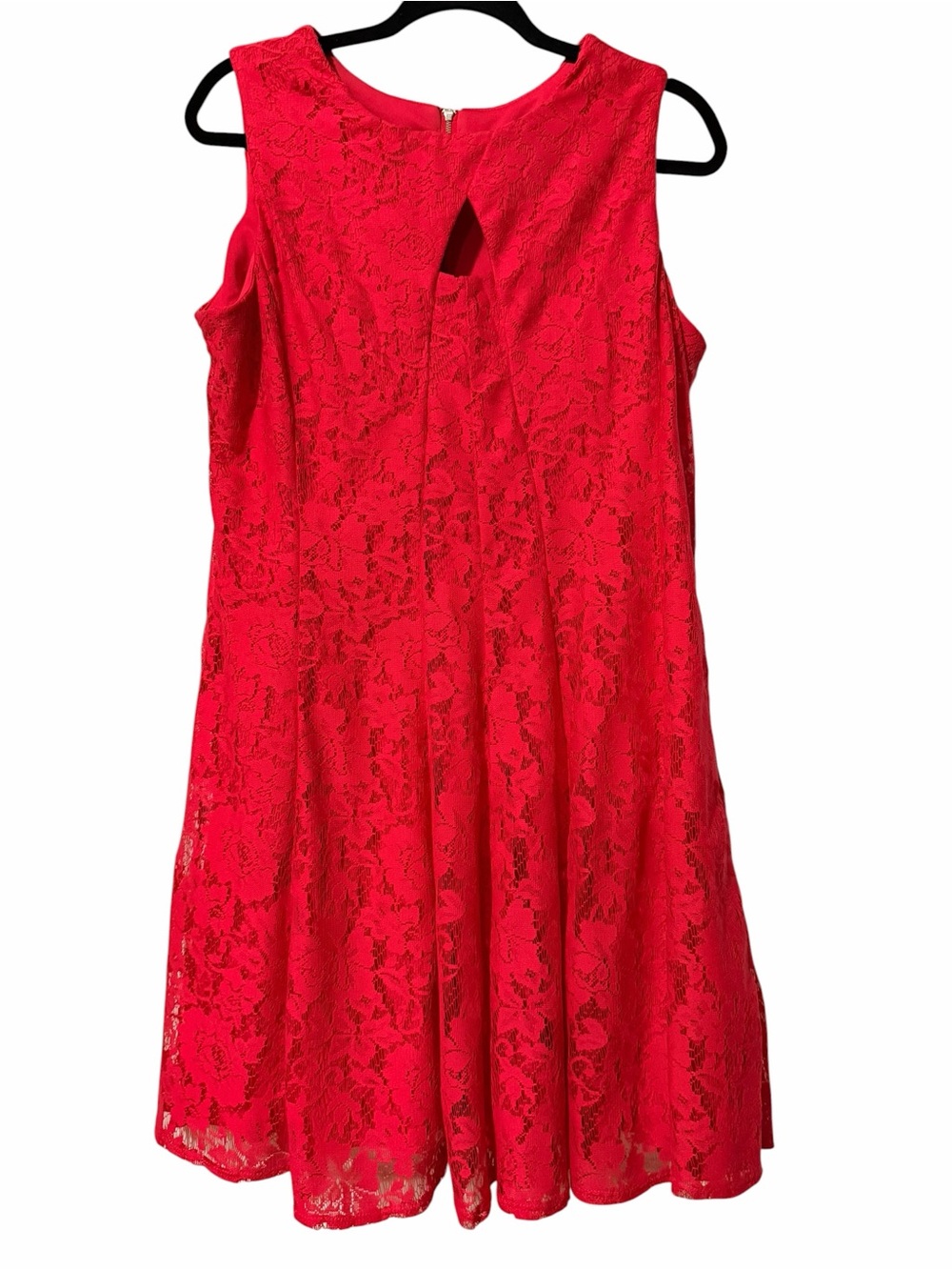 Bright pink Lace Sleeveless Formal Dress